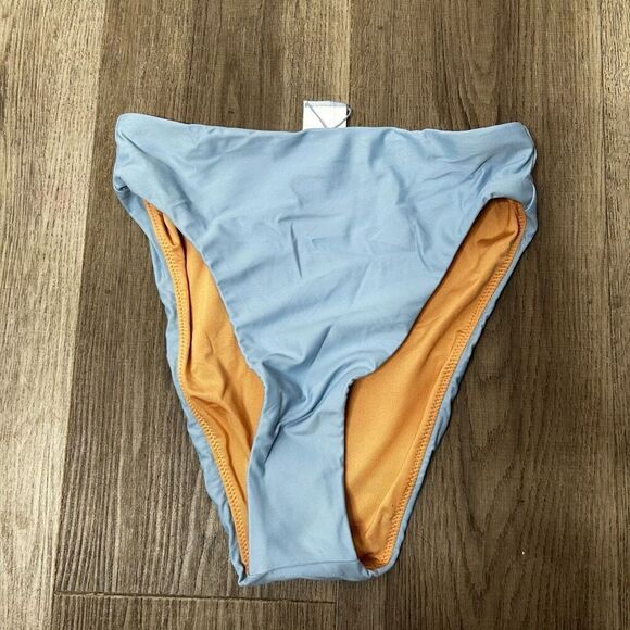 J. Crew Swim Bikini Bottom Size XS Light Blue High Rise Moderate Coverage BF178 - Picture 1 of 6